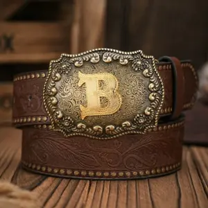 1pc Classic Brown PU Leather Belt with Fashionable Engraving for Women for Daily Wear or Gift to Friends and Relatives