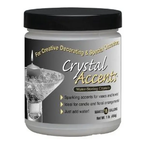 JRM Chemical CA-100E Crystal Accents, 1 lb Emerald Jar - Pack of 6, Non-Natural Crystal Decoration for Weddings, Holidays, Tabletop Use, Ideal for Crafters, Home Ornament, 1 Lb Jar, Just Add Water, Rjm Chemical Ca-100E, Water-Storing Crystals