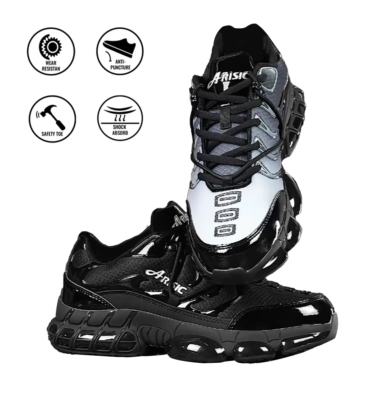 Lightweight Indestructible Safety Shoes,Steel toe cap trainers,Work Shoes for Men and Women | Steel Toe Cap  | Kevlar-Infused Composite Midsole with Weight-Optimized Design,Closed Worker,father'sdaygifts