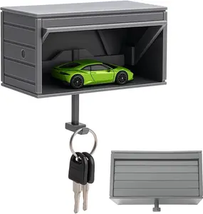 Key Holder for Wall Dual-Purpose Design with Opening Door 3D Key Organizer Wall Mount Easy Installation Key Rack for Entryway Stylish Decorative Space-Saving