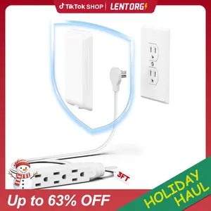 【BlackFriday HotPick】Lentorgi Original & Patented Ultra-Thin Outlet Concealer with Cord Concealer Kit, Flat Extension Cord with Multi Outlets Power Strip, Ideal for Home Improvement, Hide Bulky and Messy Cords