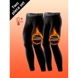 Men'S Thermal Compression Pants - High Elasticity Quick-Dry Workout Tights With Flame Design, Tight-Fit For Basketball, Gym Training, Autumn/Winter Black, Workout Pants value pack men Spandex For Gym Shaping Leggings