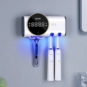 Wall-Mounted Toothbrush and Shaver Disinfector, Detachable UV-C Cleaner with LED Smart Screen, UV Toothbrush Holders, Personal Care Appliance, New Year Gift