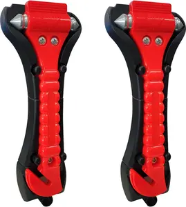 2pcs Car Window Breaker Hammer and Seat Belt Cutter 2 in 1, Emergency Escape Tool.
