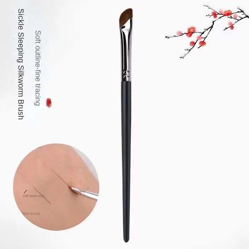 Oblique Flat Sickle Oblique Angle Blade Eyeliner Brush Eyebrow Brush Oblique Angle Eyelid Lower to Aegyo-sal Makeup Brush
