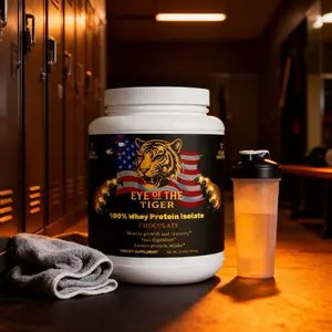 Eye Of The Tiger 100% Whey Protein Isolate Chocolate 29.60 oz Fast Absorbing Muscle Recovery Energy Clean Fuel
