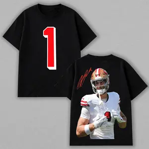 [Youth + Adult] 'Slick Rick' Ricky Pearsall "1" For Football Nation High-Quality 100% Cotton Vintage Washed T-Shirt (Made In US), Pearsall WR Graphic Shirt, Game Day Outfit, Gift For Football Fans, Football Graphic Tee