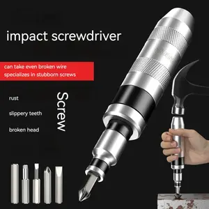 OUDISI 7/13 PCS Impact-Type Reversible Hand Screwdriver Kit, Heavy Duty Durable Tool for Rusted Fasteners, Frozen Bolts