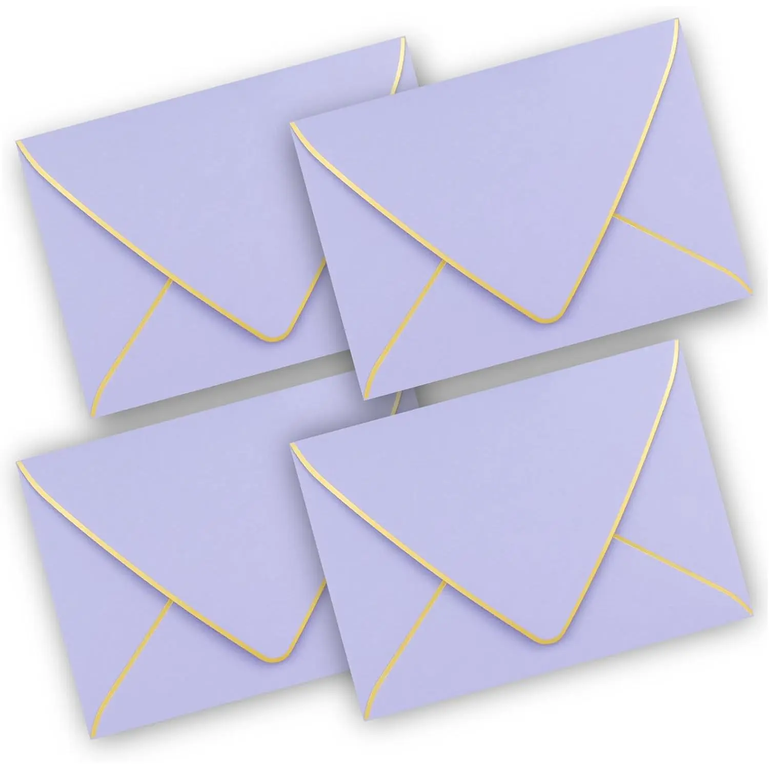 5x7 Envelopes for Invitations with  Border,V-Flap Envelopes 50 Pack,A7 Envelopes for Cards,Wedding,Invitations, Shower,All Occasions(Purple)