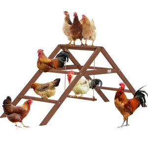 [5-year warranty] PETSFIT Roosting Bars for Coop Accessories, Chicken Perches with Swing are Perfect for 8-10 Chickens, Wooden Chicken Ladder for Pet's Healthy & Happy, Easy to Assemble&Clean