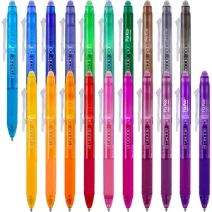 20 Colors Retractable Erasable Gel Pens Clicker, Fine Point 0.7 mm, Make Mistakes Disappear, Comfort Grip for Drawing Writing Planners and Crossword Puzzles