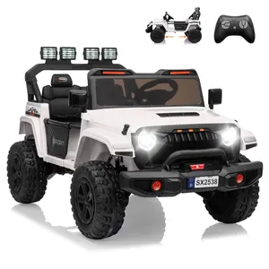 Gaomon 24V 4WD 2-Seater Remote Control Electric Ride-On Car for Big Kids Ages 8-10, with Adjustable Footwell, 3 Speeds, LED Lights, Bluetooth Connectivity, Made by Gaomon