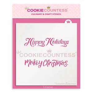 Cookie Stick Stencil - Holidays Sayings Cookie Stick Stencil - Holidays Sayings