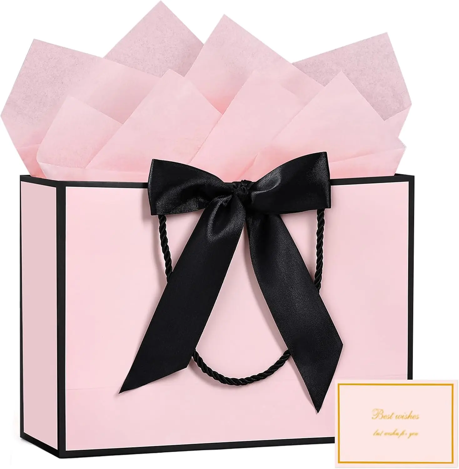 Festive Party Gift Bags with Handles - 13" Size with Tissue Paper for Home Supplies, Wedding & Party Needs