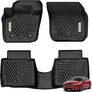 YITAMOTOR Floor Mats Fit for Fusion & MKZ 2013-2016, Custom Fit Floor Liners for 2013-2016 Ford Fusion Energi & Titanium, Lincoln MKZ, 1st & 2nd Row