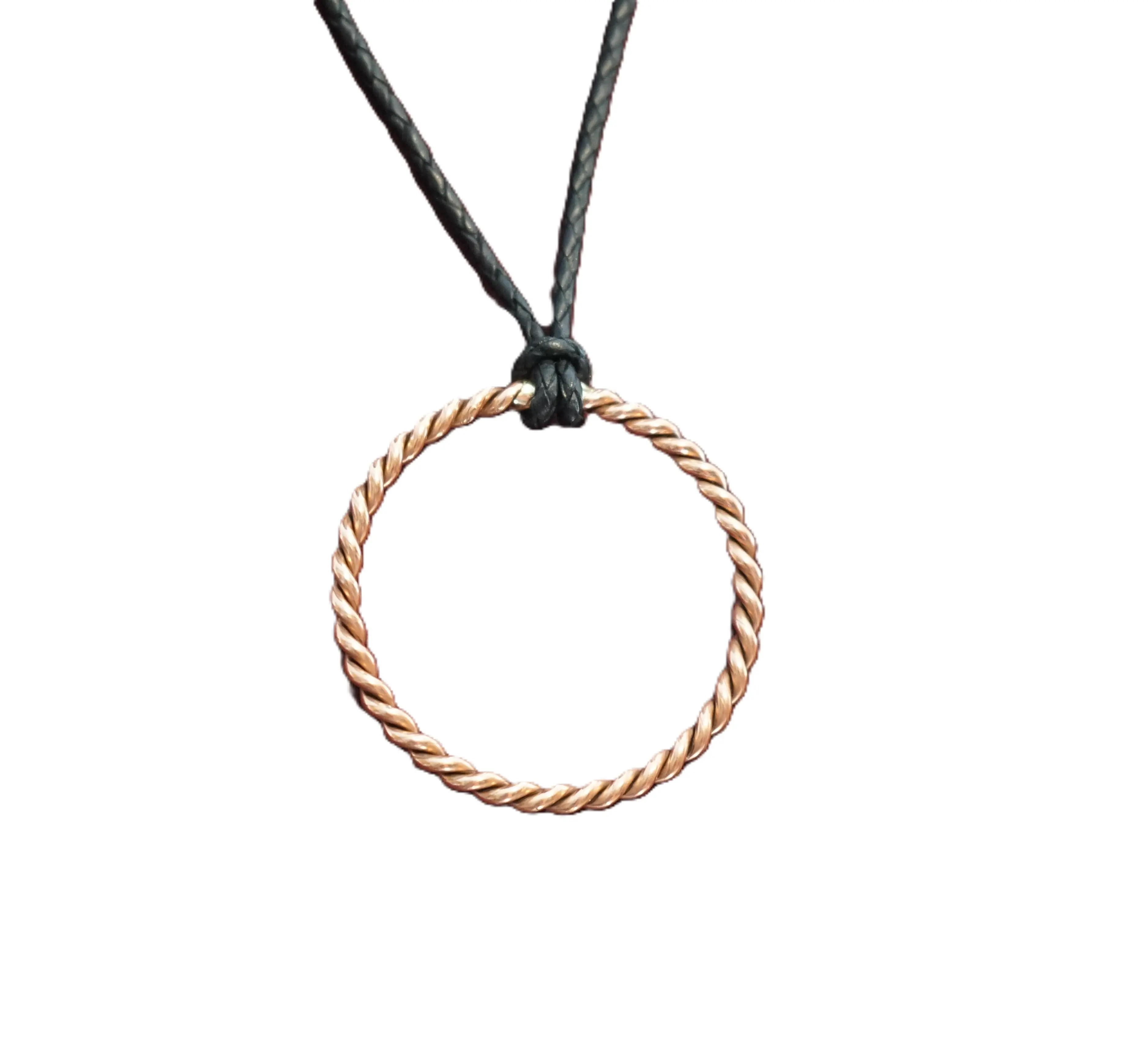 Handmade Pure Copper Tensor Ring Necklace with Sacred Cubit Design Spiritual Effect Healing Energy Casual Daily Wear Jewelry