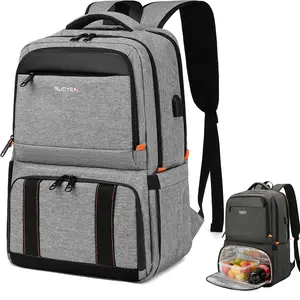 Dadamayar Insulated Lunch Backpack with 15.6" Laptop Compartment RFID Pocket & USB Port Water Resistant Daypack for Men & Women