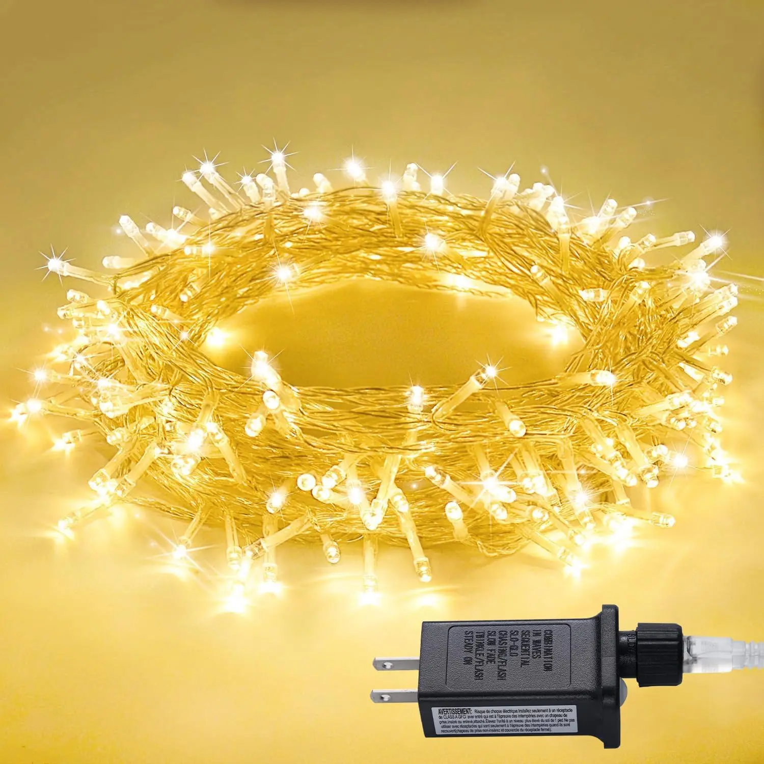 JMEXSUSS 100 LED Christmas Lights Indoor, 8 Modes Plug-in Lights for Garland, 33ft Christmas String Lights Outdoor for Christmas Tree Valentines