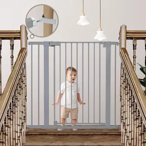 Baby Safety Gate, 36" Tall, 29.5-40.6" for Stairs and Doorway,Pressure Mount Baby Gate for Ages 6 to 36 Months, Gray