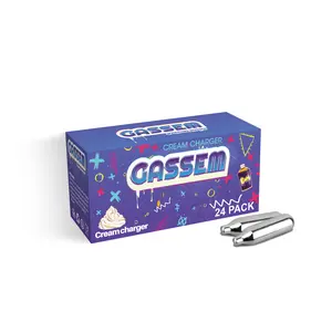 Whipped Cream Chargers Nitrous Oxide 8-Gram Cartridge for Whipper Whipped Cream Dispenser (Packs of 24)