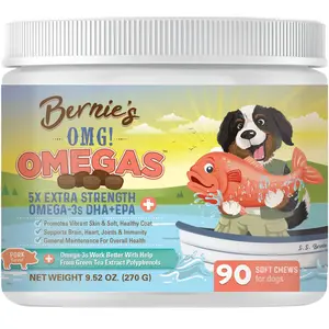 Bernie's OMG! Omegas - 5X Extra Strength Omega-3s DHA+EPA Soft Chews