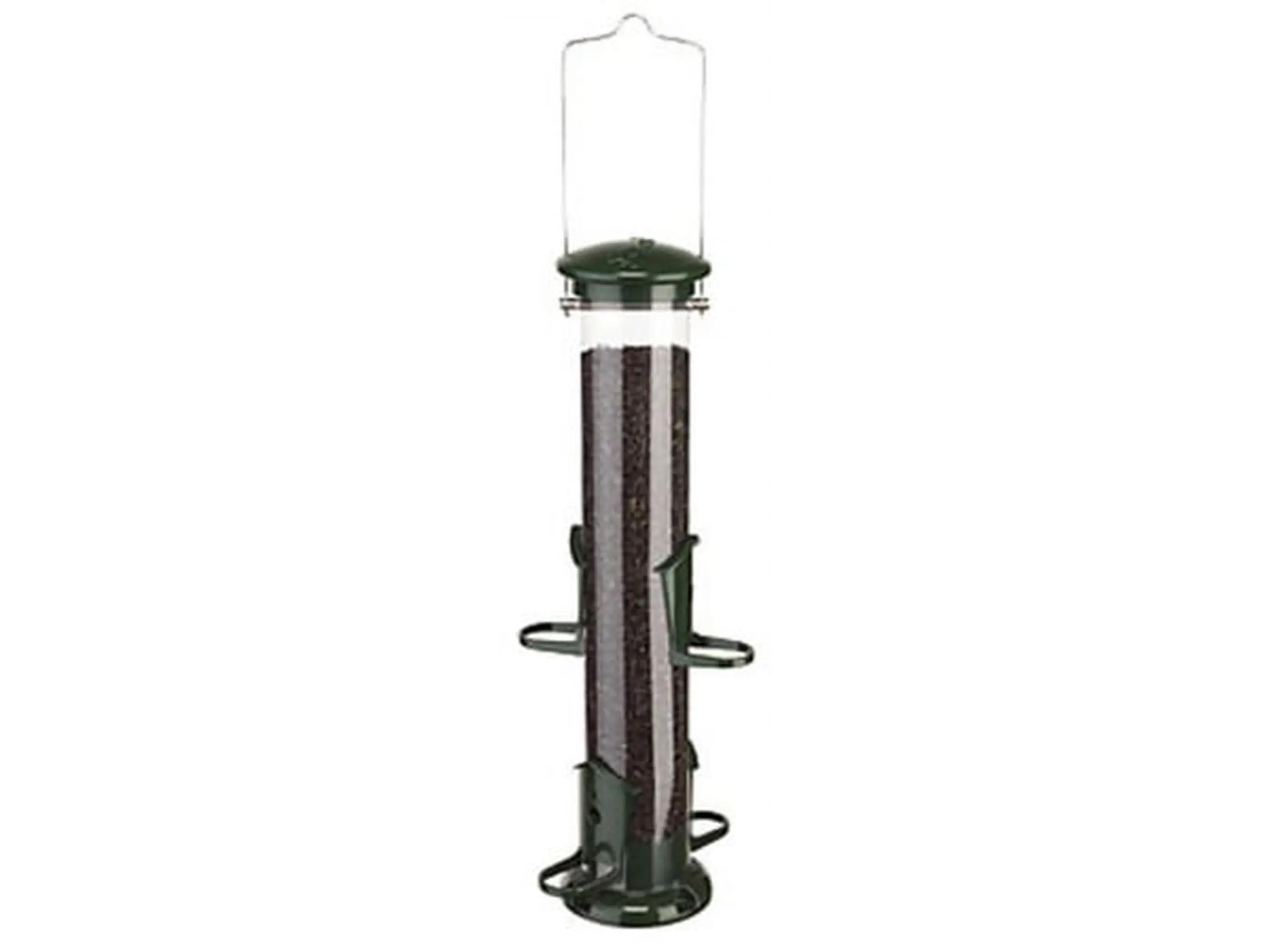 Audubon Thistle Tube Bird Feeder, Metal Feeding Tool for Finch Species, Equipped with Unique Metal Seed Ports for Outdoor Use