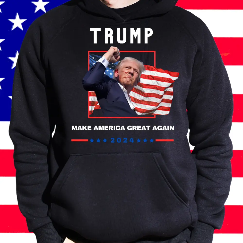 USA Voting Election Trump Hoodie For Men, Men's Fall Winter Casual Hooded Sweatshirt with Drawstring with Pockets, Perfect for Daily Wear, Birthday Gift Idea, Casual Outings