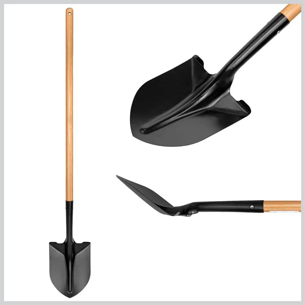 43.3 in. L Wood Handle Digging Carbon Steel Shovel - Versatile Tool for Various Tasks
