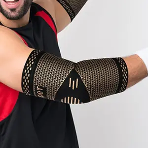 Ultimate Elbow Joint Support – Breathable Knitted Compression Elbow Brace for Sports & Weight Training Durable Anti-Slip Elbow Guard – Perfect Compression Sleeve for Basketball, Tennis & Bench Press