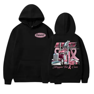 Peterbilt Pink Ribbon Hoodie – Breast Cancer Awareness Truckers Hoodie, Classic Peterbilt Style, Unisex Highway Hauler Sweatshirt for a Cure