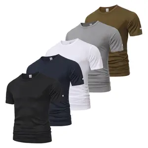 5-Pack Men’s Slim Fit T-Shirts – Slim Crew Neck T-Shirts, Soft and Comfortable Fabric – Men’s Streetwear fathersdaygift