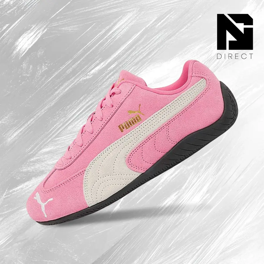 PUMA Speedcat OG Pink White (GS) Big Kids' Lifestyle Sneakers - Youth/Women's Vintage Autumn & Winter-Inspired Shoes, Shock-Absorb Comfort, Gym-Streetwear Casual, Back to School, 401698 05