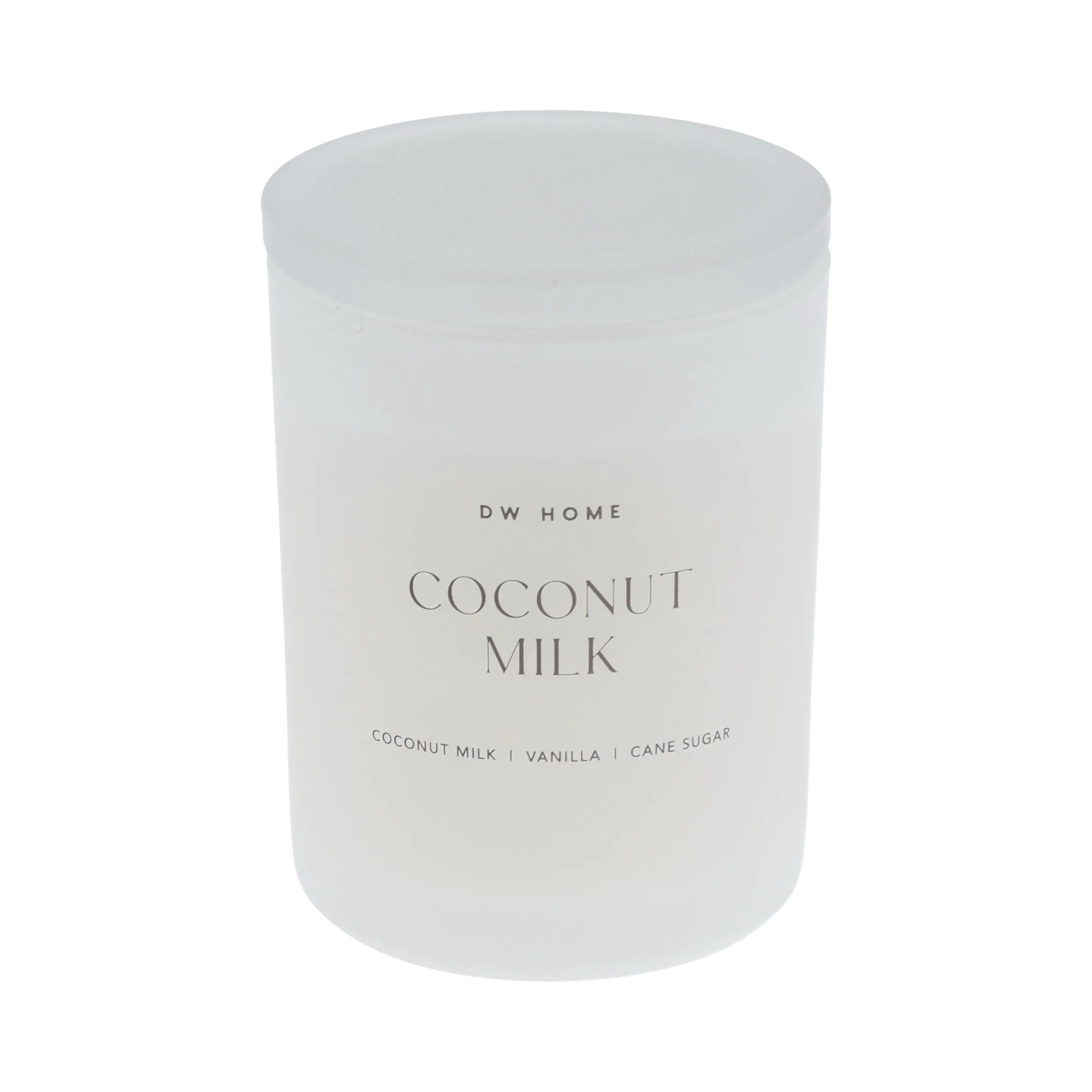 DW Home Coconut Milk Home Fragrance Collection - Household Candle & Room & Linen Spray with Creamy Coconut, Smooth Vanilla Scents, Pure Cane Sugar for Cozy Living Spaces, Medium Single Wick