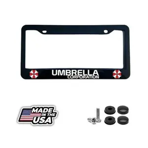 Umbrella Corporation Resident Evil Glossy Black License Plate Frame