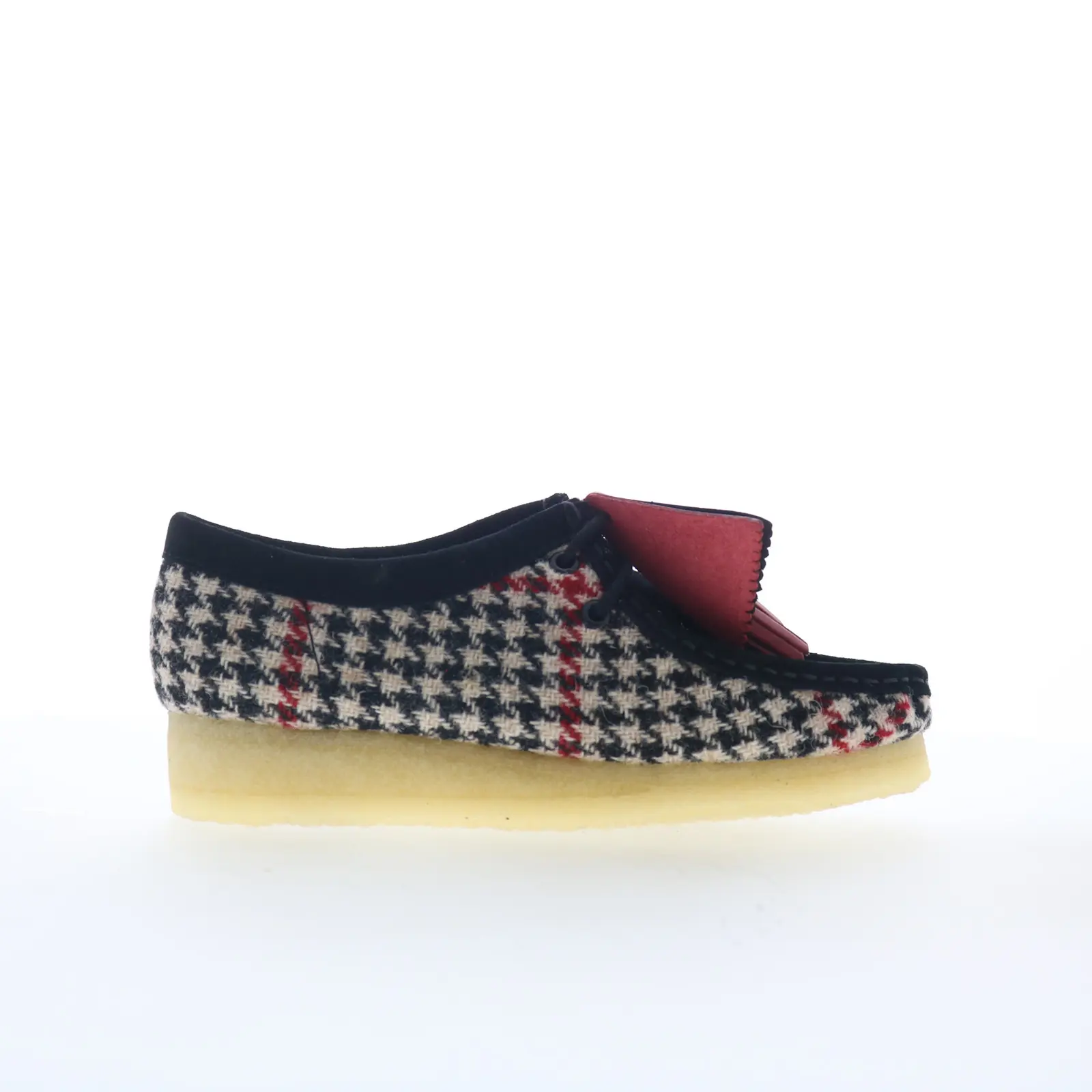 Clarks Wallabee 26182802 Womens Black Suede Lace Up Oxford Flats Shoes