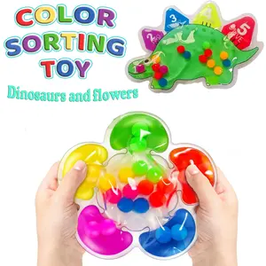 Squishy Color Sorting Toys Sensory Toys, Fine Motor Skills Game, Color Matching Preschool Learning Activity, Educational Calm Toy for Birthday, Learning Materials, Preschool Learning Tool