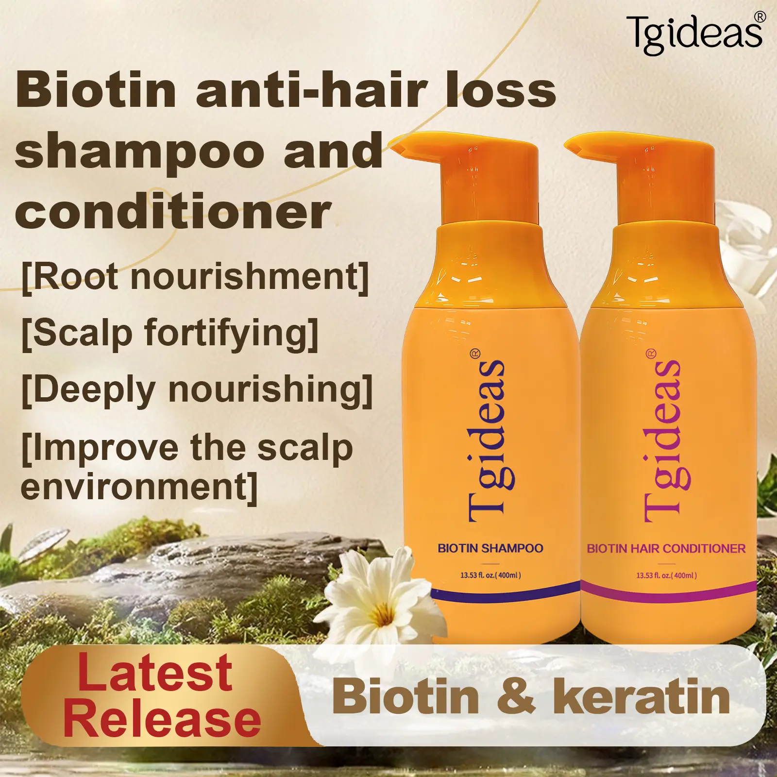 Tgideas Routine Wellness Anti-Thinning Hair Set Biotin DHT Blocker Shampoo & Conditioner for Women & Men 2-Pack Root Nourishment Scalp Fortifying #SummerWins #DealsForYouDays