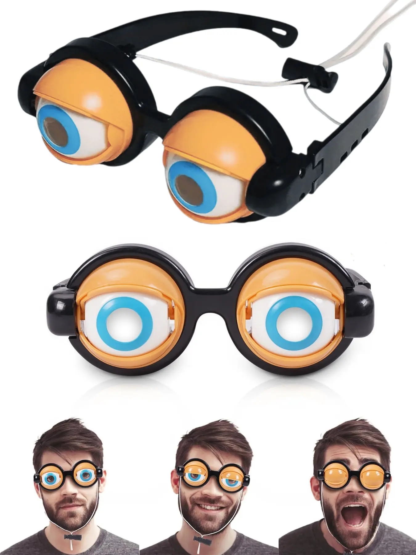 Funny Crazy Eye Glasses, Novelty Creative Eyewear, Perfect for Parties, Unique Costume Accessories, Fun and Quirky Sunglasses, Party Event Props, Party Favor, Party Accessory