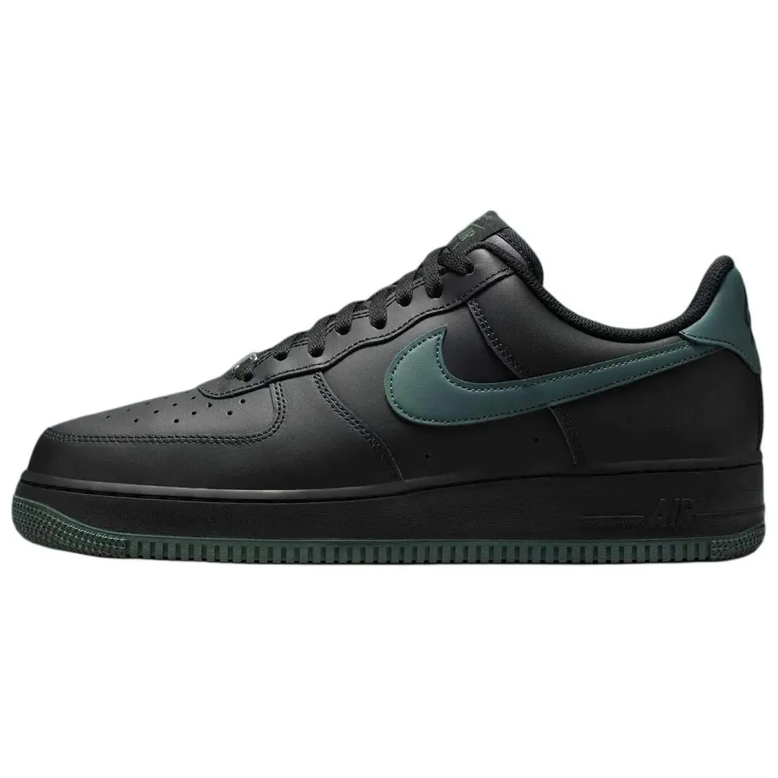 NIKE Air Force 1 '07 'Black Vintage Green' Retro Low-Top Leather Athletic Shoes - Comfortable Air Sole Unit, Grippy Tread, Retro Aesthetic, True Size for Casual Street Style