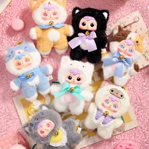 Samuel 7.5-in Plush Figure Sealed Hobby Box, Cat Party Series Kawaii Collectible Doll, Random Surprise Set, Blind Bag Unboxing, Single Box (1 of 7 Styles) for Birthday & Holiday Gifting,summervibes Blindbags
