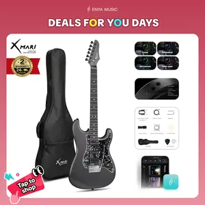 【Zero-Gear Rocker】Xmari Smart Electric Guitar with Built-in DSP Effects, 4 Presets, USB-C OTG Recording, Head 24-Hour Shipping 2-Year Warrant DealsForYouDaysphone Output, Alnico Pickups w/Coil Split, Carbon Fiber Body, Gig Bag, Strap, Cable & Picks