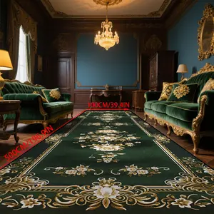 Persian Rug, Anti-Slip Rectangular Carpet, Washable Hallway Mat, Elegant European Print, Suitable for Indoor & Outdoor Use