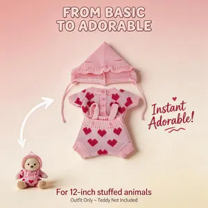 TEDDY HUGGY 12-Inch Plush Teddy Bear & Wardrobe Set – Includes Multiple Cute Outfits, Perfect Gift for Kids, Toddlers & Collectors, All Ages