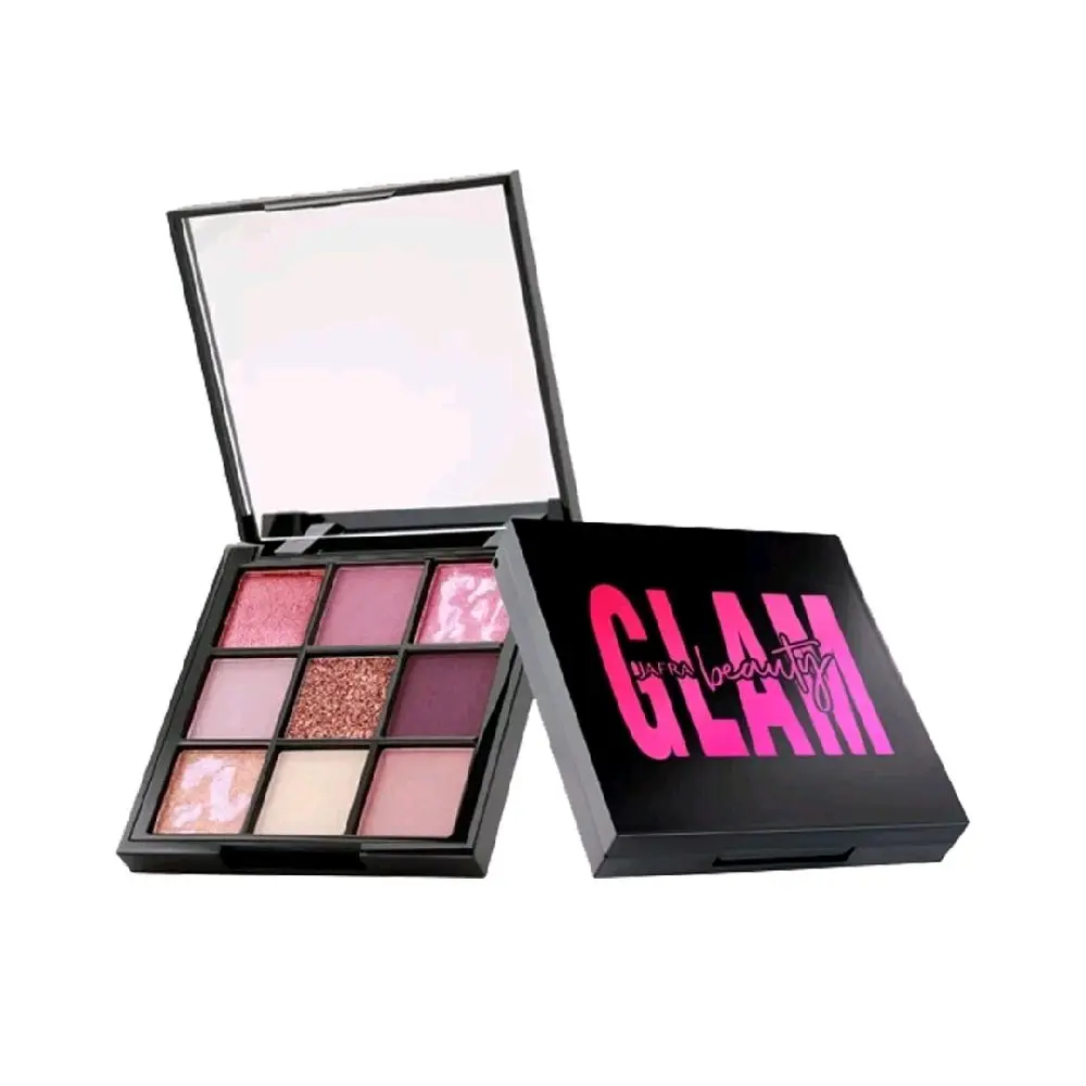PALETTE GLAM by Glam Beauty - 9 Color Eyeshadow Palette with Mirror - Perfect for Makeup Enthusiasts