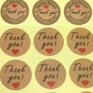 thank you Round self-adhesive stickers for sealing baking paper boxes and gift boxes