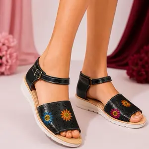 Napo tira ancha oscura multicolor  - Mexican Leather Huaraches Handmade Flatform Women's genuine leather & Closed Toe Comfortable Casualtrainers for All Seasons - huarache mexicano