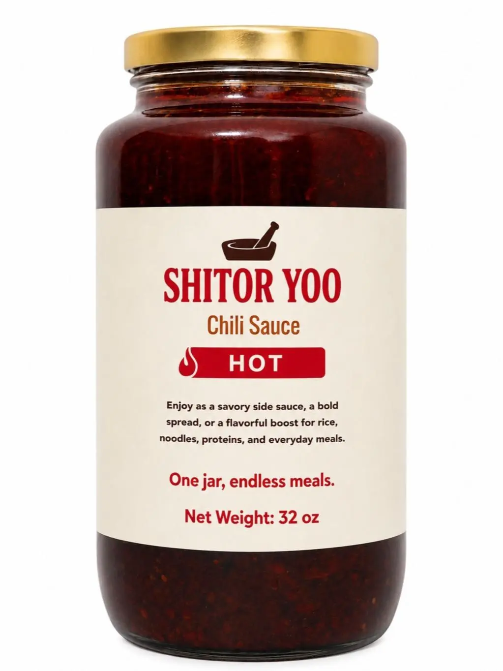 Shitor Yoo Chili Sauce (32oz HOT)