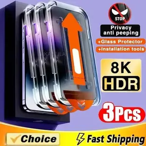 Dust free Anti Spy Screen Protector For Samsung S25 Ultra S24 A56 5G A36 A55 A16 A26 A15 S23 S22 S20 FE Privacy Tempered Glass