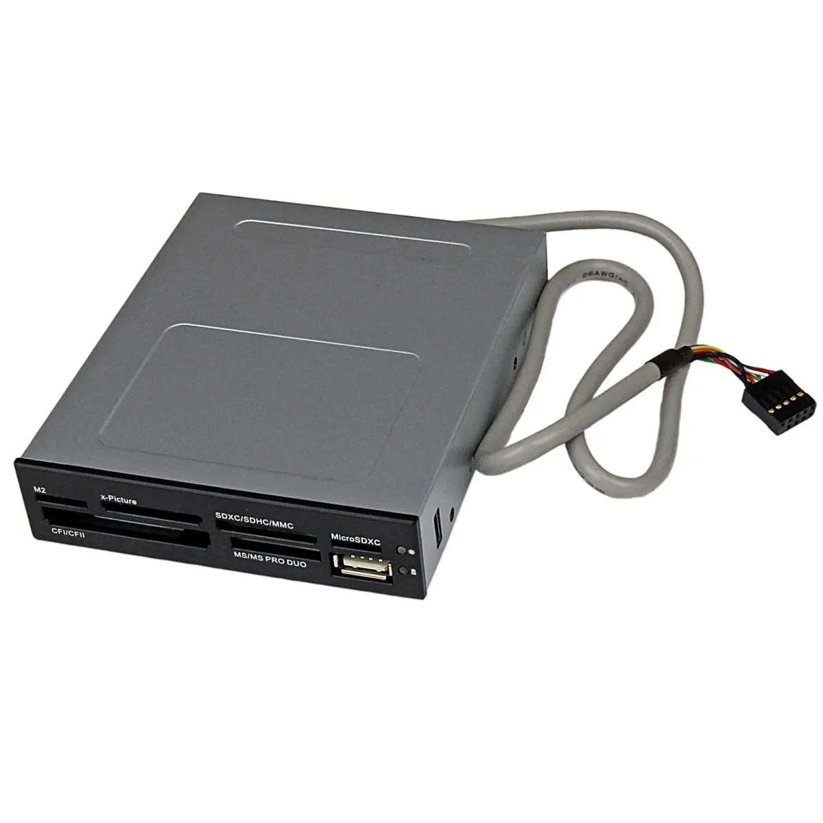 StarTech 3.5-in Internal Multi-Format Memory Reader, 22-in-1 USB 2.0 Front Bay Media Card Reader