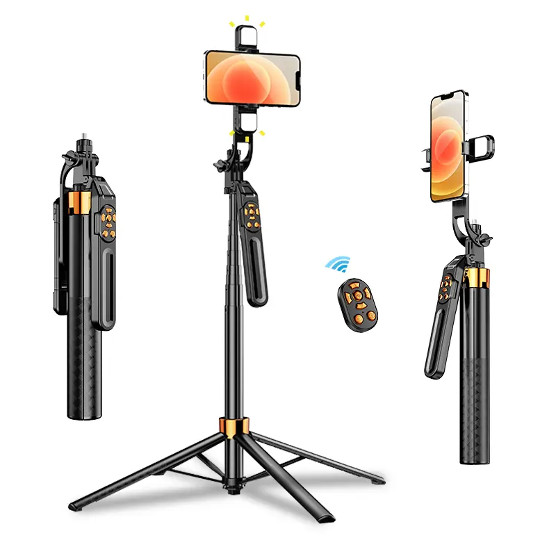 MyGo 71in 4-in-1 360° Rotatable Aluminum Selfie Stick Tripod, Portable Phone Stabilizer with Multi-Function Remote, Great for Selfies, Vlogging, Live Streaming & Video Recording